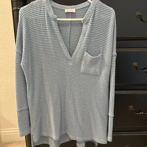 Pink Lily waffle sweater